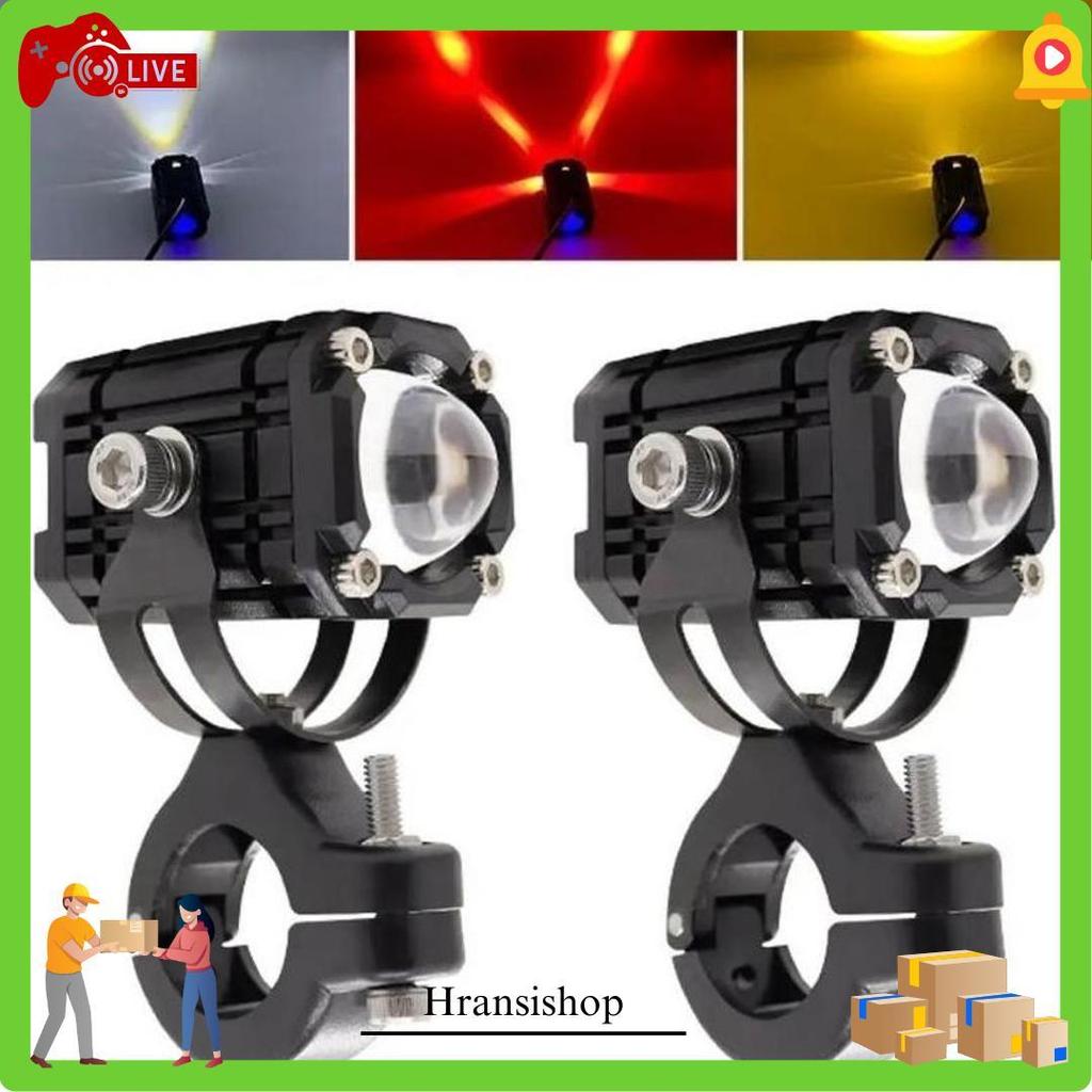 Lampu Tembak Sorot Led Laser Cahaya High Low Putih Kuning Super Terang Plus Devil Eye Merah/Lampu Te