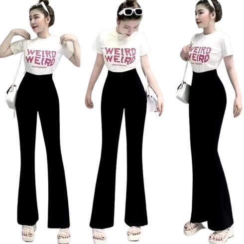 HOT F&H CELANA FLARE PANTS CUTBRAY WANITA SCUBA PREMIUM