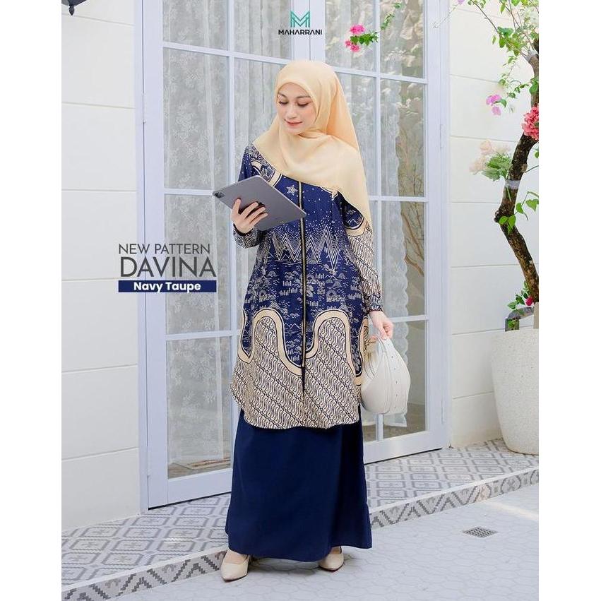 DISKON Davina Patern One Set/ Tunik Batik/ Tunik DISKON