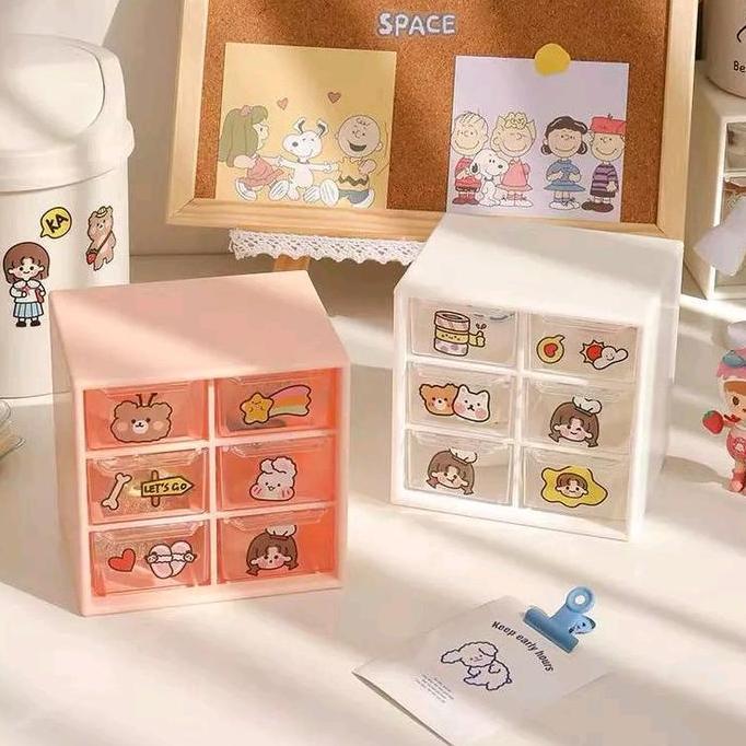 TERLARIS HYGGE - 9 DRAWES 6 DRAWERS MINI STORAGE BOX MINI DRAWERS DEKSTOP AESTHETIC LUCU LACI MINI P