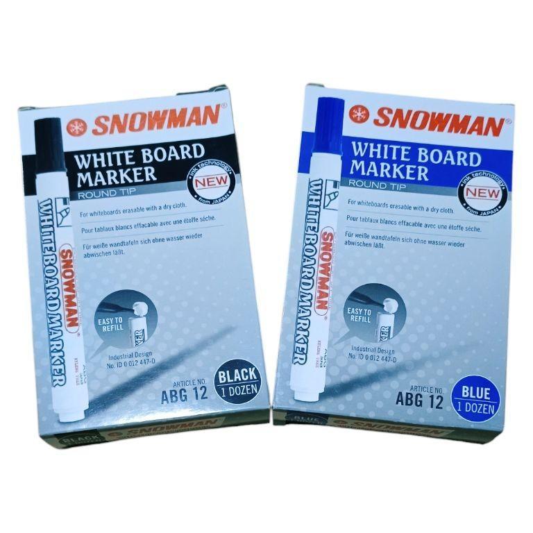 Spidol White Board Snowman Abg-12 (1Pak/12Pcs)
