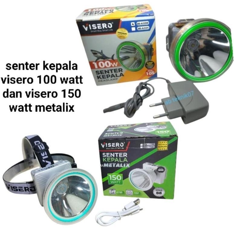 senter kepala visero 100watt premium super terang