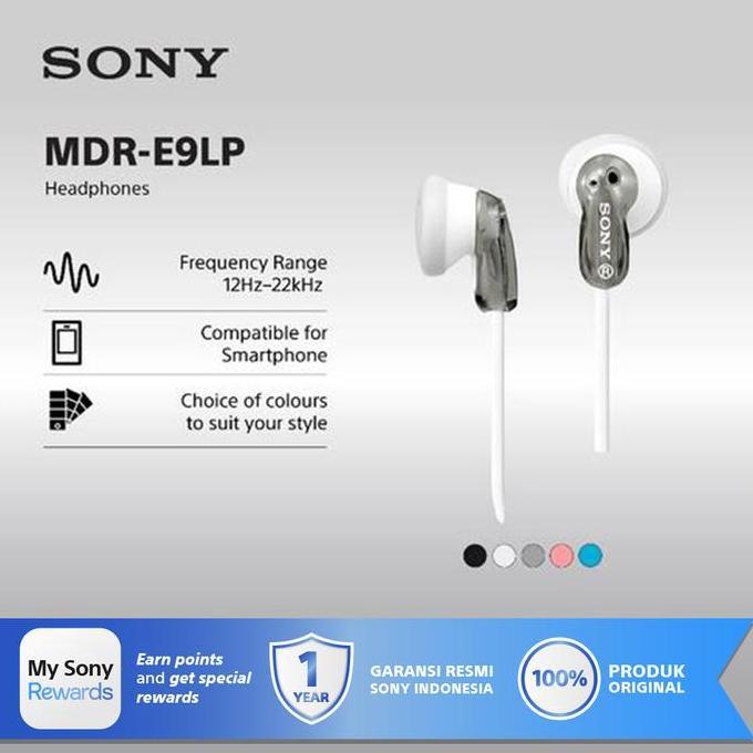 SONY MDR-E9LP Ex Ear Earphone / E9 LP / MDRE9 / E9-LP