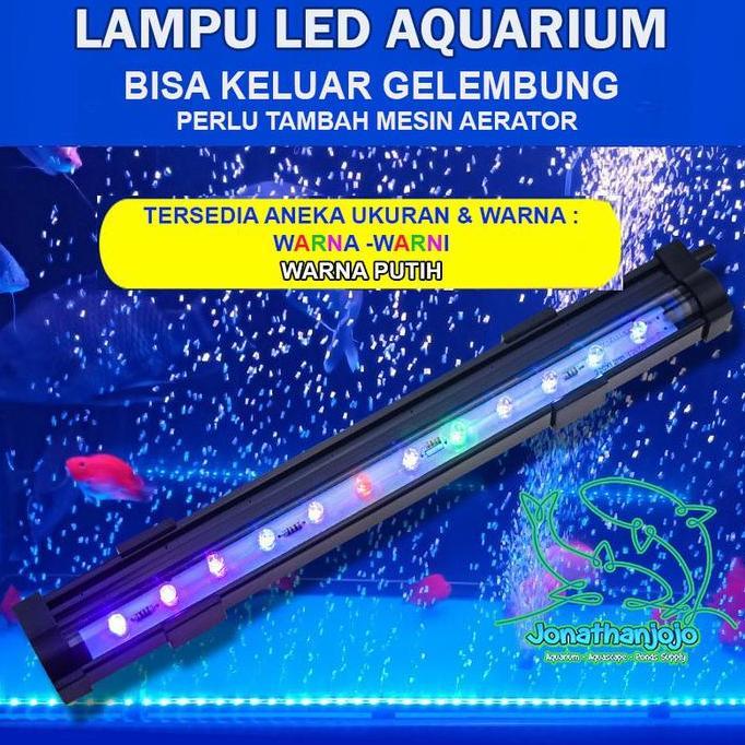 Lampu Celup Led Aquarium batu aerator lampu gelembung LAMPU akuarium
