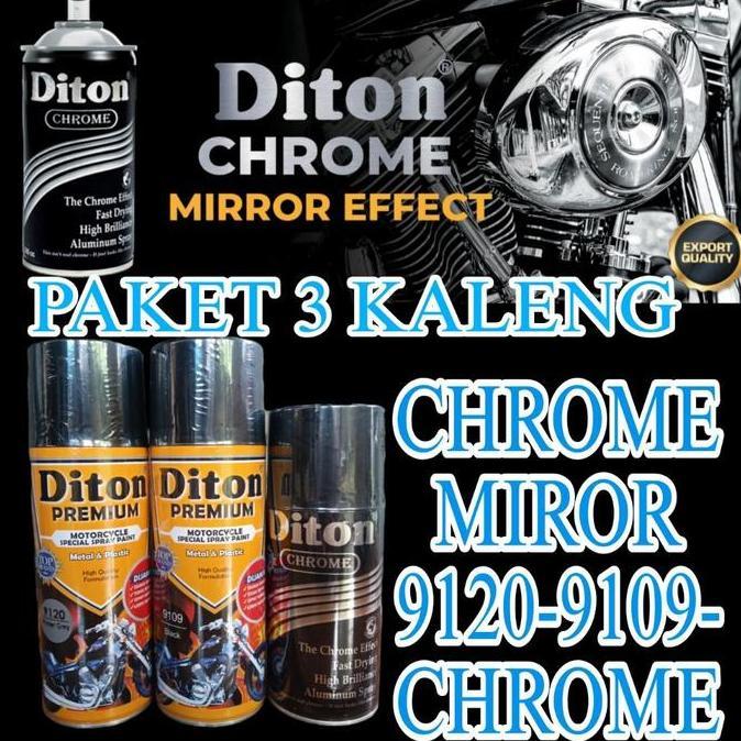 '' PAKET 3 KALENG LENGKAP CHROME MIROR PILOK PILOX DITON PREMIUM X DITON CHROME PAKET CHROME BLACK C