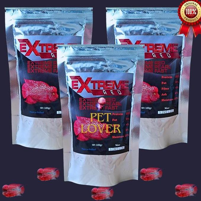 Duniaaquarium- Pelet Louhan Extreme Red Memerahkan Rna Dan Mutiara Lohan