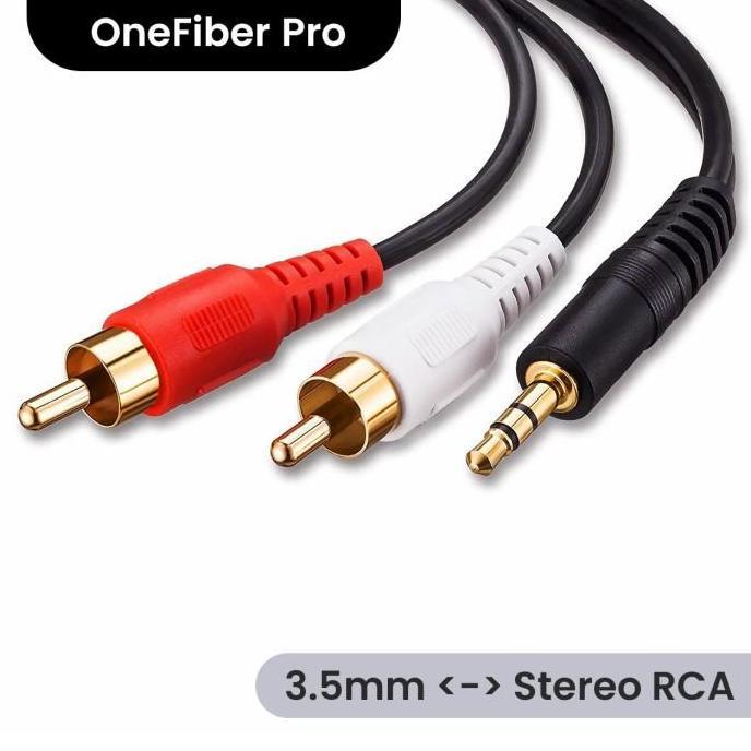 Flaro- Kabel 3.5Mm Aux To Stereo 2-Male Rca - 3 Meter