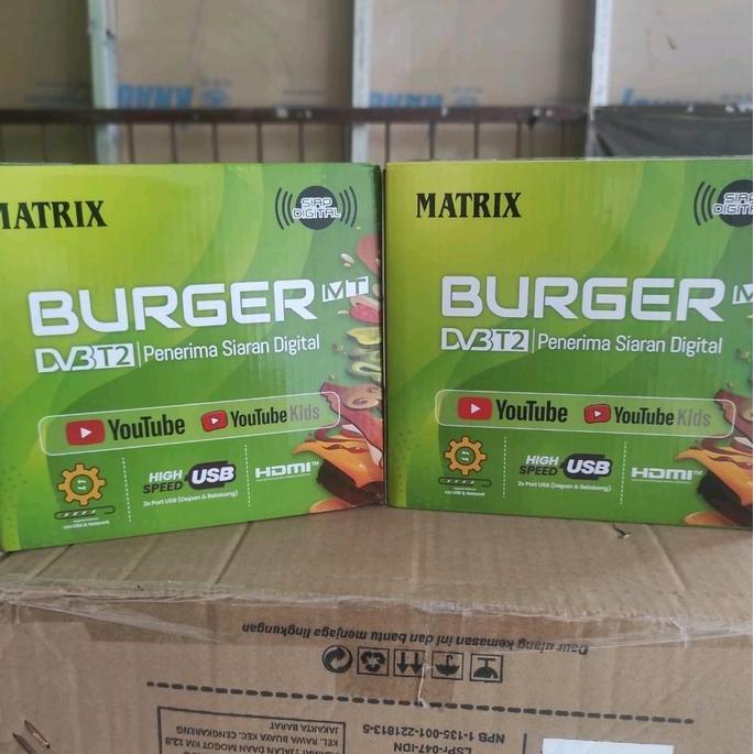 oktaverinageola - set top box matrix apple kuning / stb matrix burger dvb t-2 terbaru stb tv digital