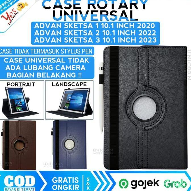 Advan Tab Sketsa 3 / Advan Tab Sketsa 1  / Advan Tab Sketsa 2 10.1 inch Casing Rotary Flip Book Cove