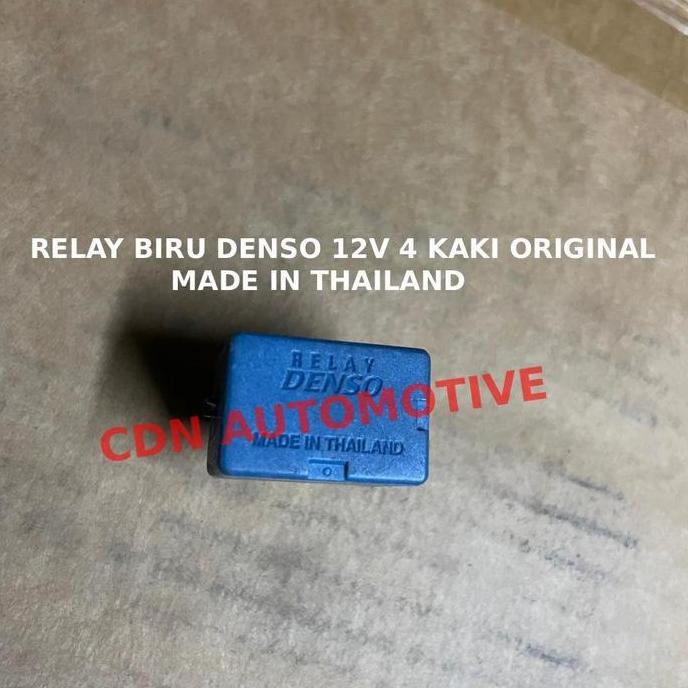 Relay Denso Biru 4 Kaki Pin 12V Original Made in Thailand