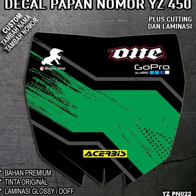 Decal  Papan  Nomor  YZ  450