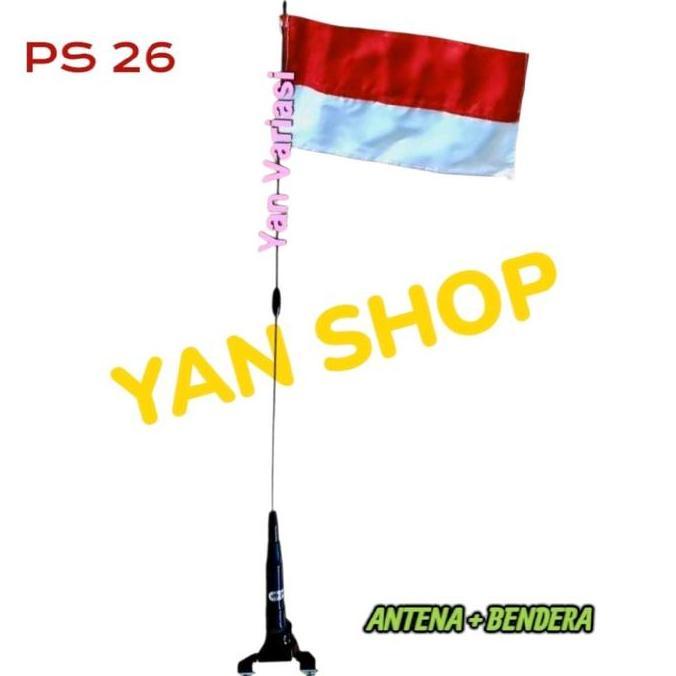 Promo Antena Mobil  Antena Bendera Merah Putih Antena Jepit Kap Mobil Motor Antena Variasi Motor Uni
