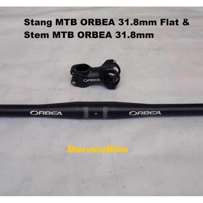 Handle Bar Flat Stang Lurus + Stem MTB ORBEA 31.8mm OverSize