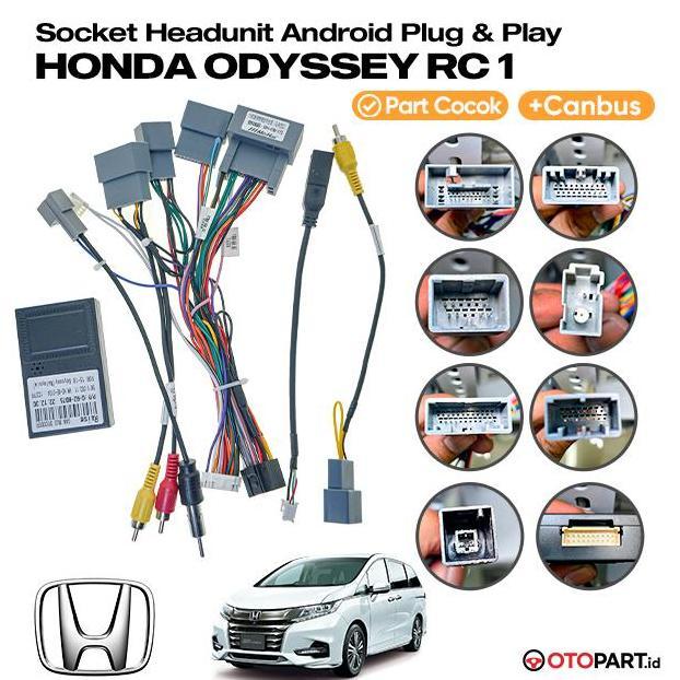 Promo Soket Kabel Pnp Head Unit Android Honda Odyssey Rc1 2013-On + Canbus Cod
