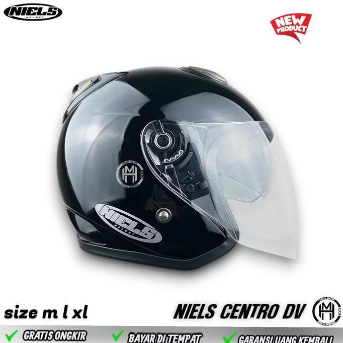 NIELS HELM CENTRO / HITAM GLOSSY | DOUBLE VISOR | MODEL INK CENTRO Motorcycle