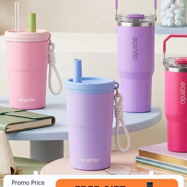 [Seri Inspirasi Kerja] Ecentio Tumbler Minum Stainless 500Ml/900Ml Premium Anak Laki Laki Botol Minu