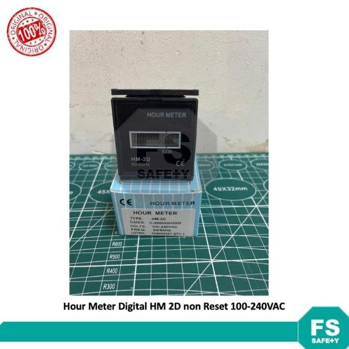 Hour Meter Digital Hm-2D 100~240Vac 48X48Mm Non Reset / Hour Meter Digital Hm-2D 12~36Vdc 48X48Mm No