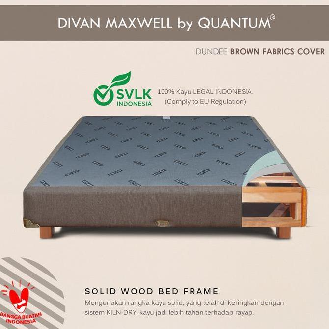 Quantum Divan Maxwell Brown - Dipan Kayu Kasur Springbed Spring Bed
