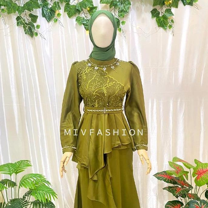 Kesya Dress gaun muslimah modern gaun kondangan gaun simpel elegan gaun wisuda gamis kekinian
