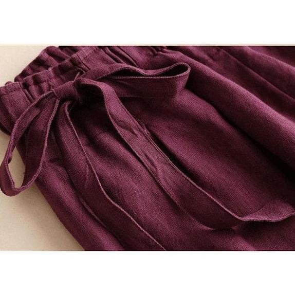 celana kulot tali serut samping/celana kulot bahan 100%katun rami premium/celana kulot high wais Kar