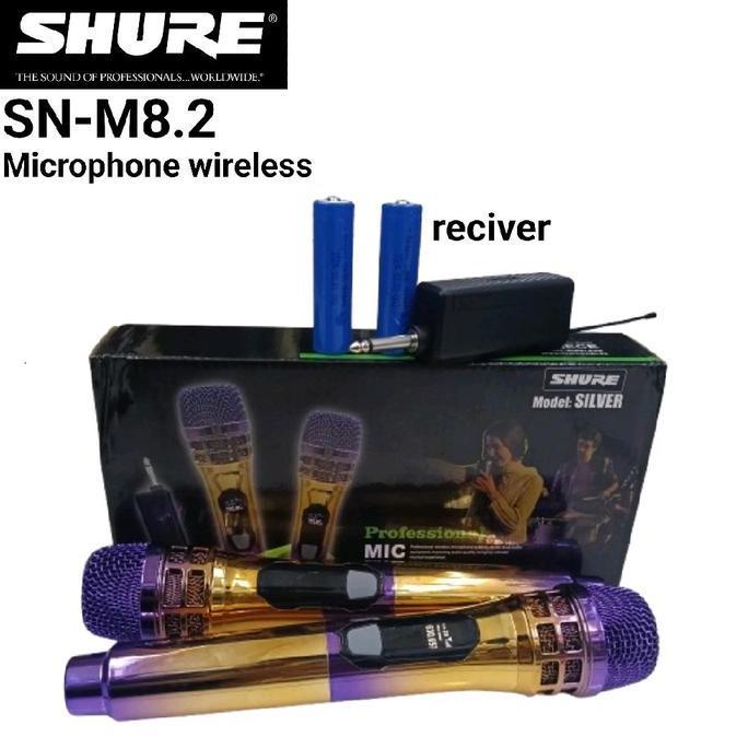 Promo Mic Wireless Shure Sn-M8.2 Mic Wireless Tanpa Kabel Isi 2 Mic