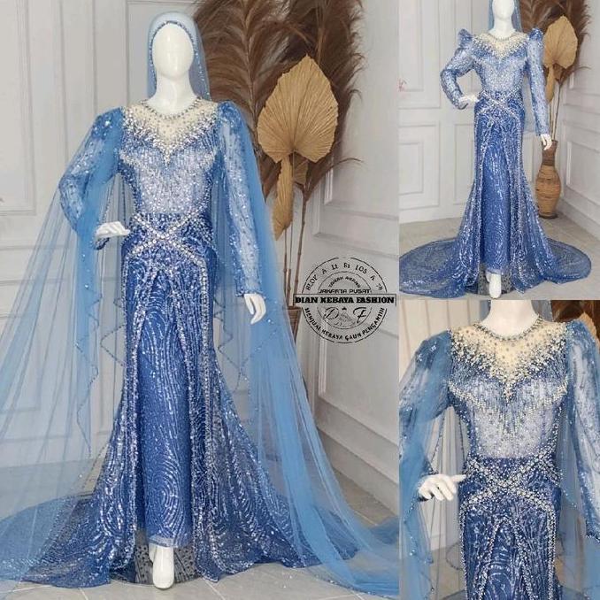 Kebaya Pengantin / Kebaya Akad Pengantin / Kebaya Akad Pengantin Wanita . Gaun
