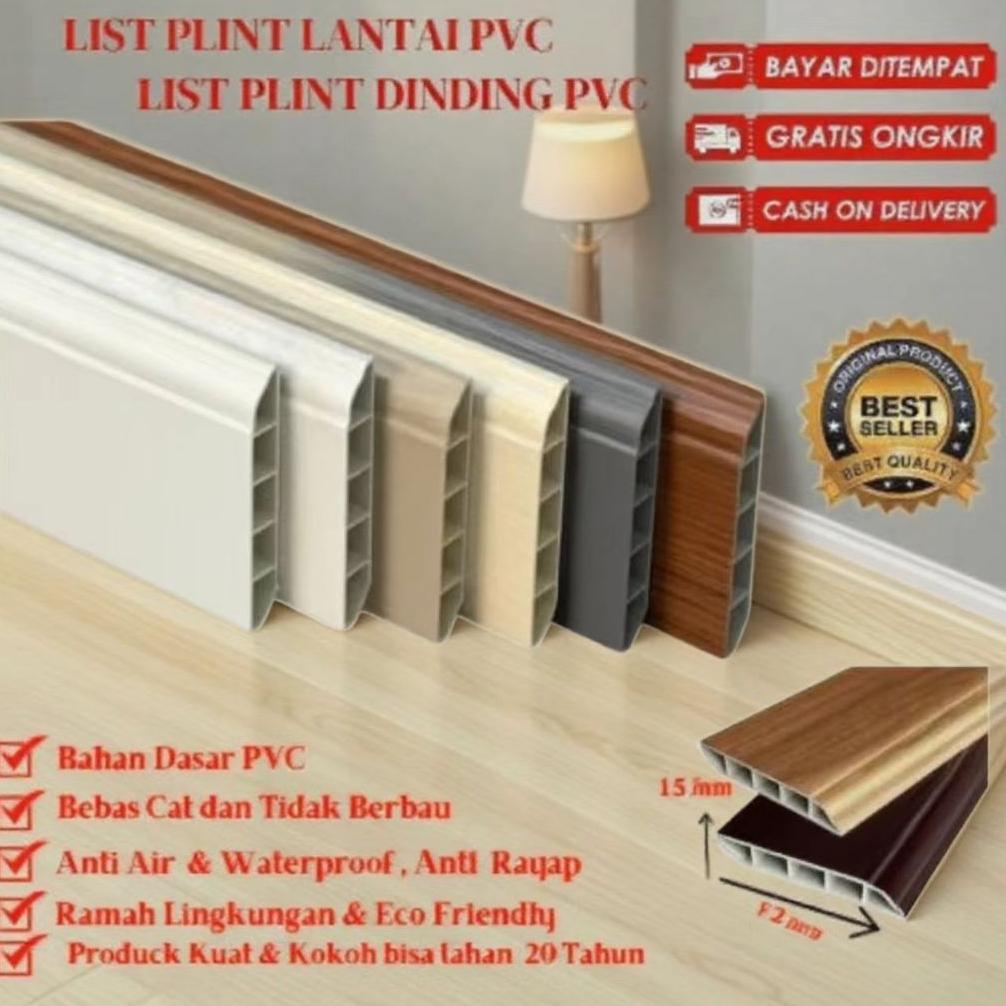 PLINT LANTAI PVC/ PLINT /LIST PLINT FIOORING PVC/LIST PLANK PVC/Skirting Lantai Flooring/LIST LANTAI