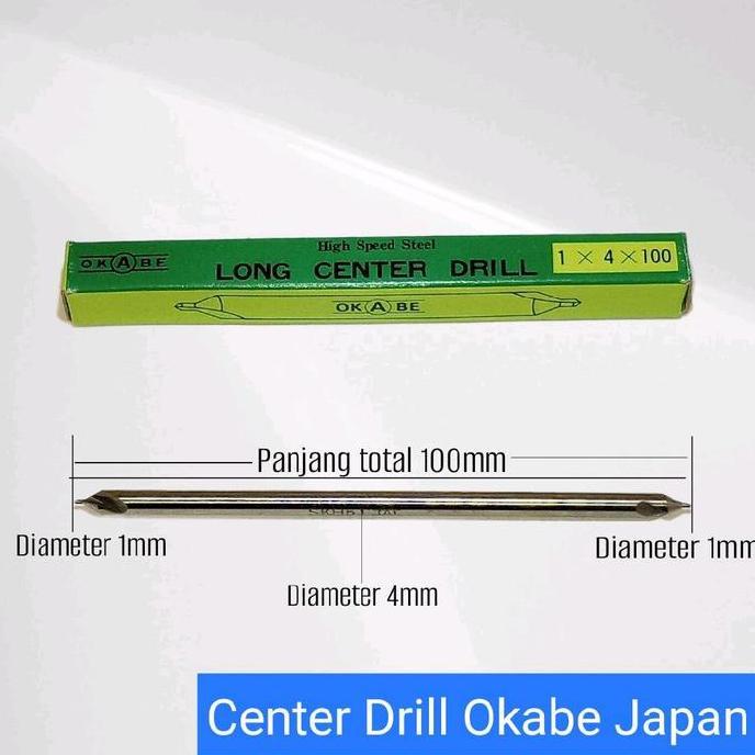 Center Drill 14 Okabe Japan Originall Bor Center 1 4 100 Centre Drills Long100 Baru Harga Spesial