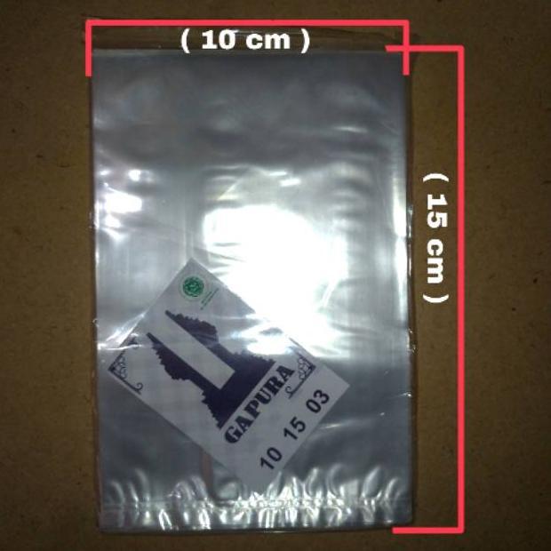 PP bening plastik bening ukuran 10x15