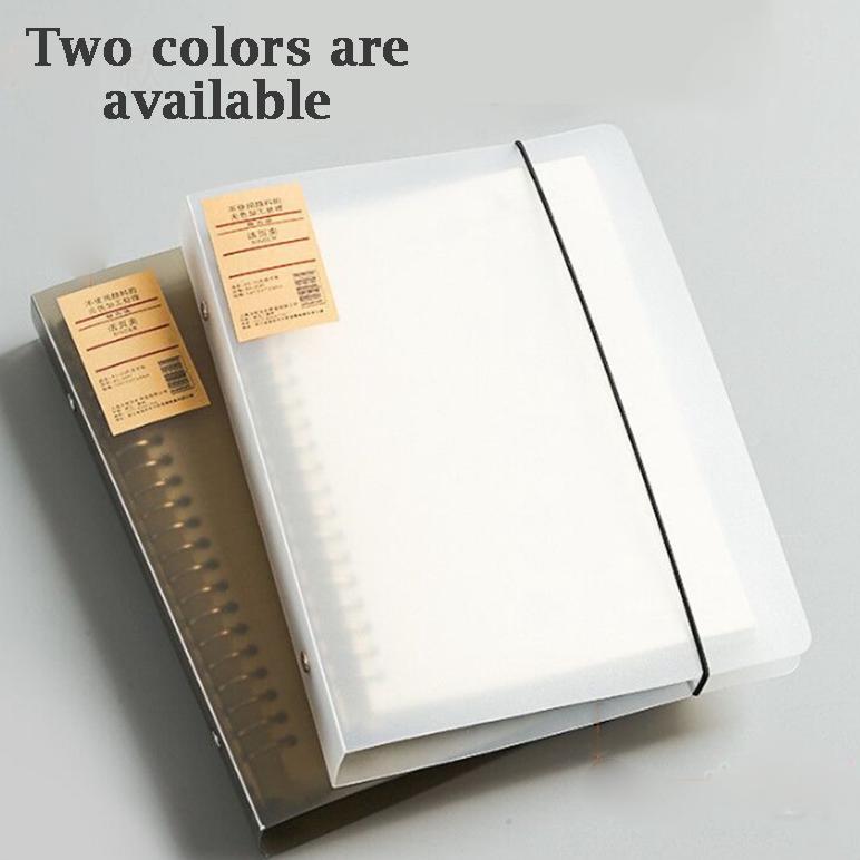 Buku Binder Transparan A5 Binder PC Binder Tali Cover Bening Binder 20 Lubang - Binder Matte Transpa