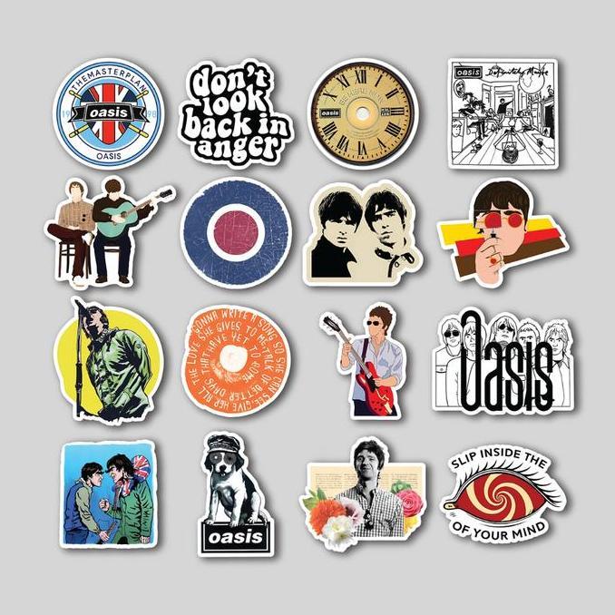 Papier- Sticker Pack Oasis | Sticker Tumbler | Stiker Laptop Koper Helm
