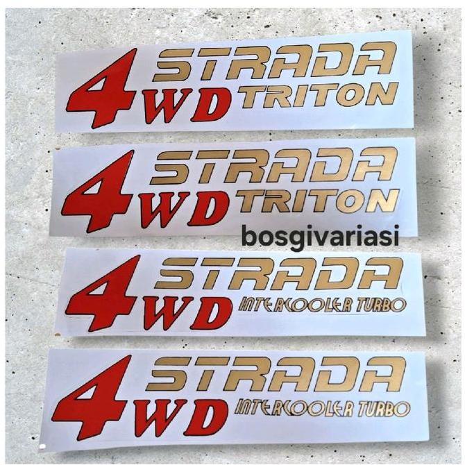 Stiker Mitsubishi Strada 4Wd Triton Intercooler Turbo / Stiker 4Wd Strada Triton Terbatas