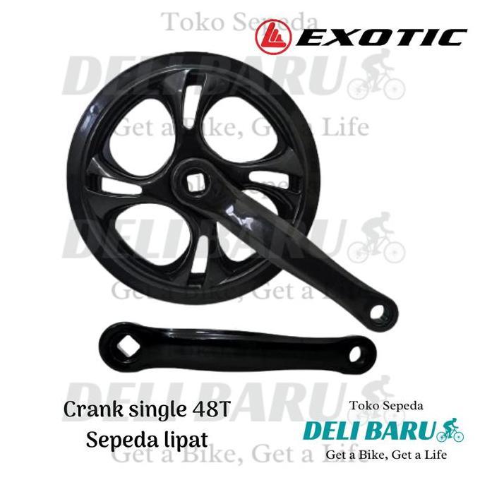 EXOTIC CRANK SINGLE CHAINRING 48T MODEL AS KOTAK SEPEDA LIPAT BARU