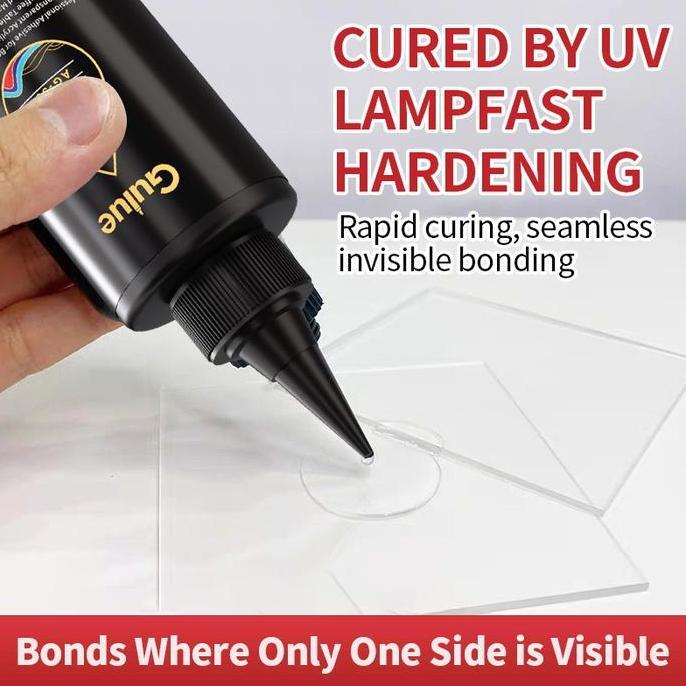 Promo Genuine Lem Uv Kuat & Tahan Air Untuk Karet Plastik & Kaca High Strength Traceless Bond Clear 