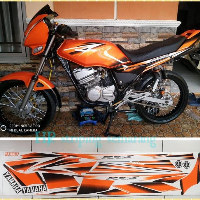 Striping Yamaha RXZ Catalyzer Orange