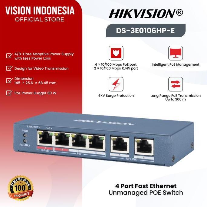 HIKVISION POE / POE HIKVISION DS-3E0106HP-E UNMANAGE