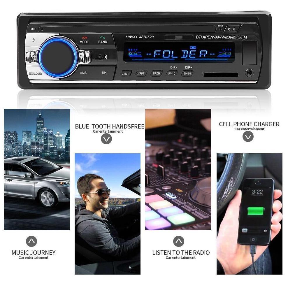 (Stok Siap)Tape Mobil Ori Singe Din Head Unit Tape Audio Radio Mobil Multifungsi Bluetooth USB MP3 F
