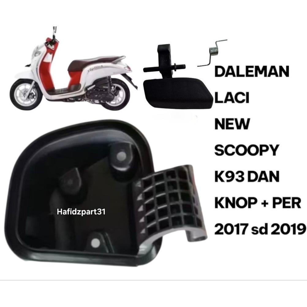 Sparepart Original AHM Tutup Laci Rak Kantong Scoopy eSP 2017-2020 + Knop Per