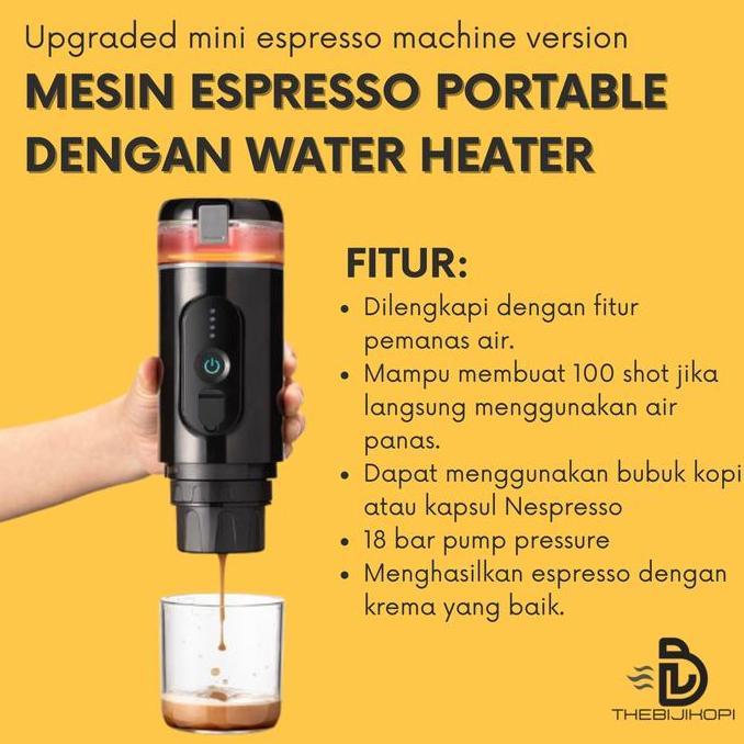 MESIN ESPRESSO PORTABLE MINI ESPRESSO COFFEE MAKER DENGAN PEMANAS AIR