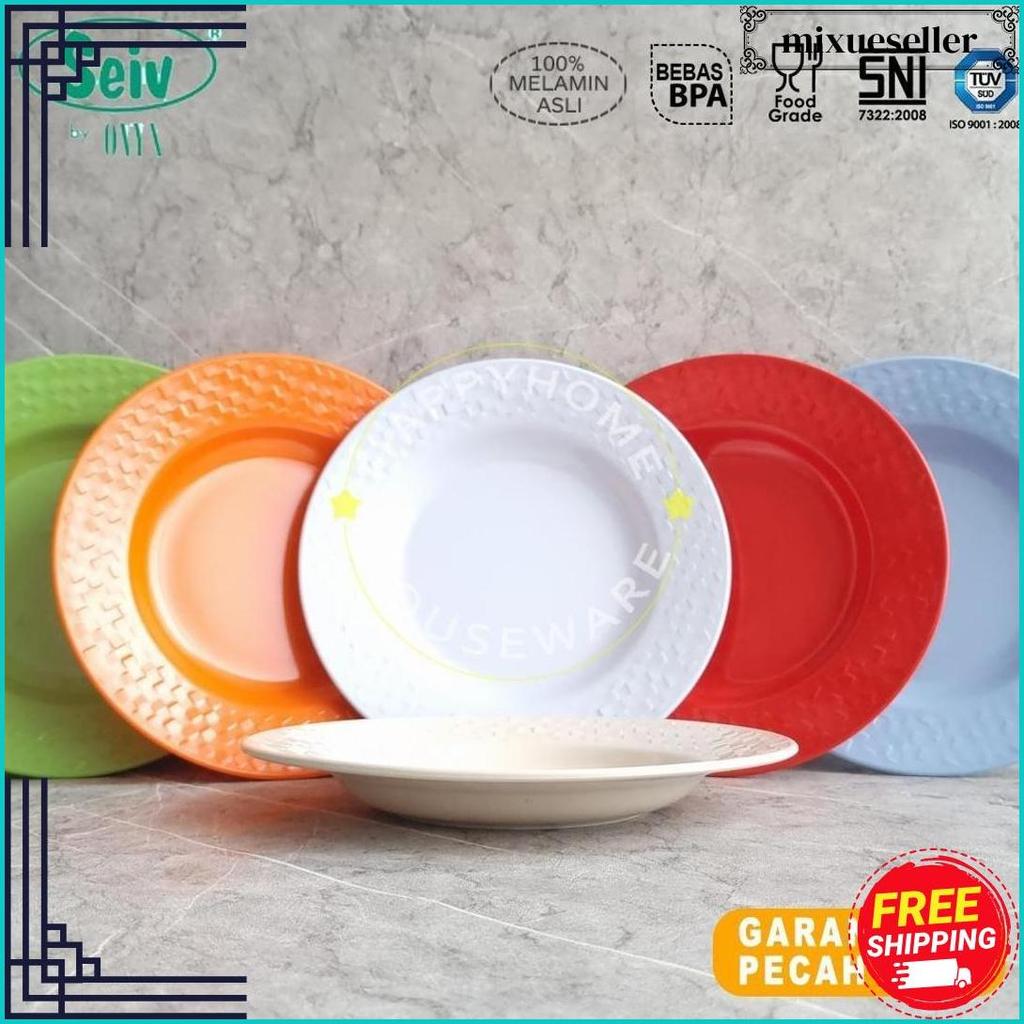 Seiv Dinner Plate Round 9In Ratana Series Melamin Piring Makan Piring Cekung Melamine 23Cm Budget Fr
