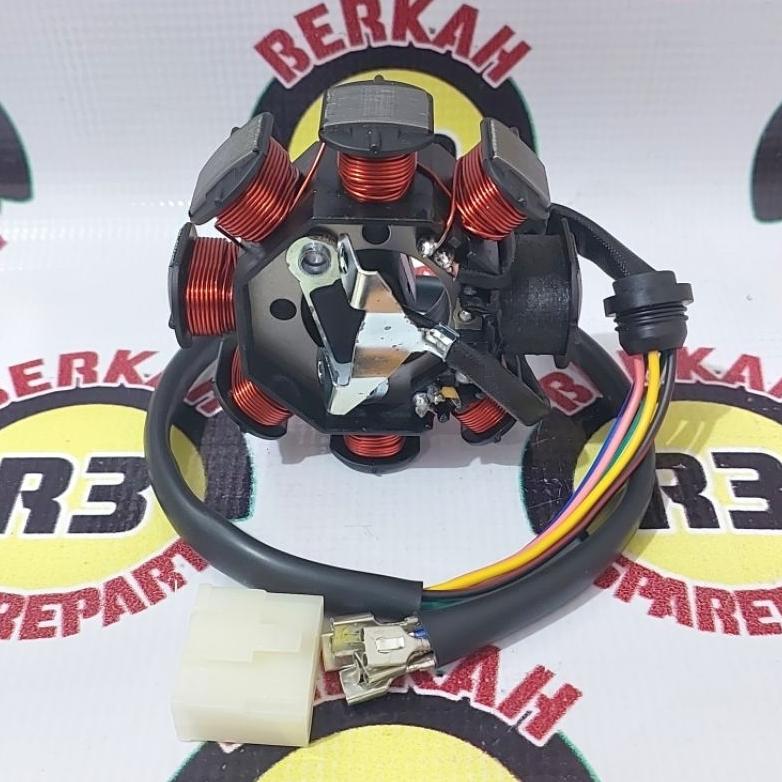 Spul Kaisar Appktm Jialing HTM Nozomi 8 Pole/lilitan/gulungan baut 3 motor roda tiga -Sedia sparepar