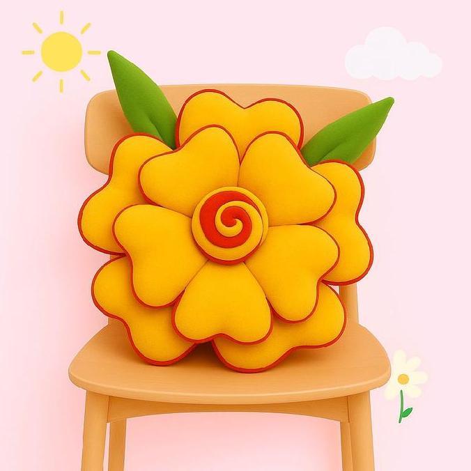 Bantal Sofa Bunga Mawar Bantal Sofa Mawar Bantal Sofa Bentuk Bunga Kain Silikon Kursi