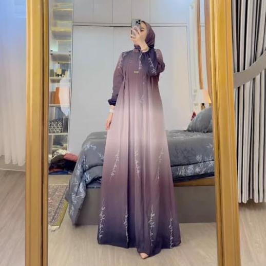 Murah Maharanie - Wenda Gamis Set Hijab Ceruty Full Furing Wanita Free Hijab Kekinian Terbaru