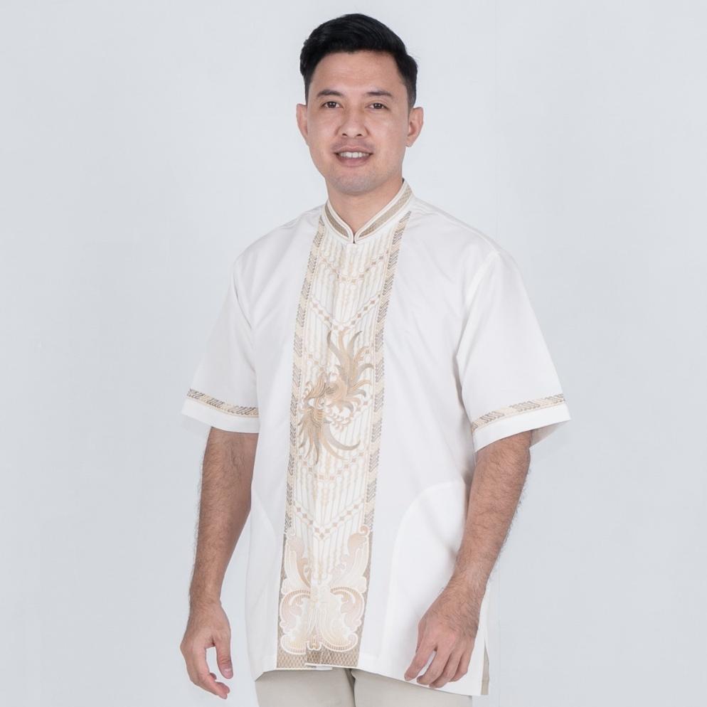 ORIGINAL BENHILL TAQWA KOKO BORDIR PRIA PENDEK OFF WHITE 2497-98-99-321