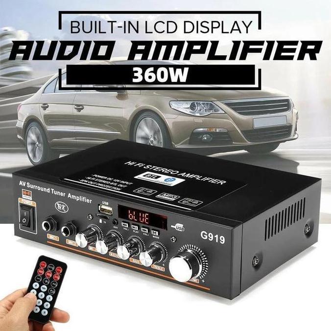 Audio Amplifier Bluetooth HiFi Surround USB MP3 FM 360W - G919 - Power Amplifier Wireless Bluetooth 
