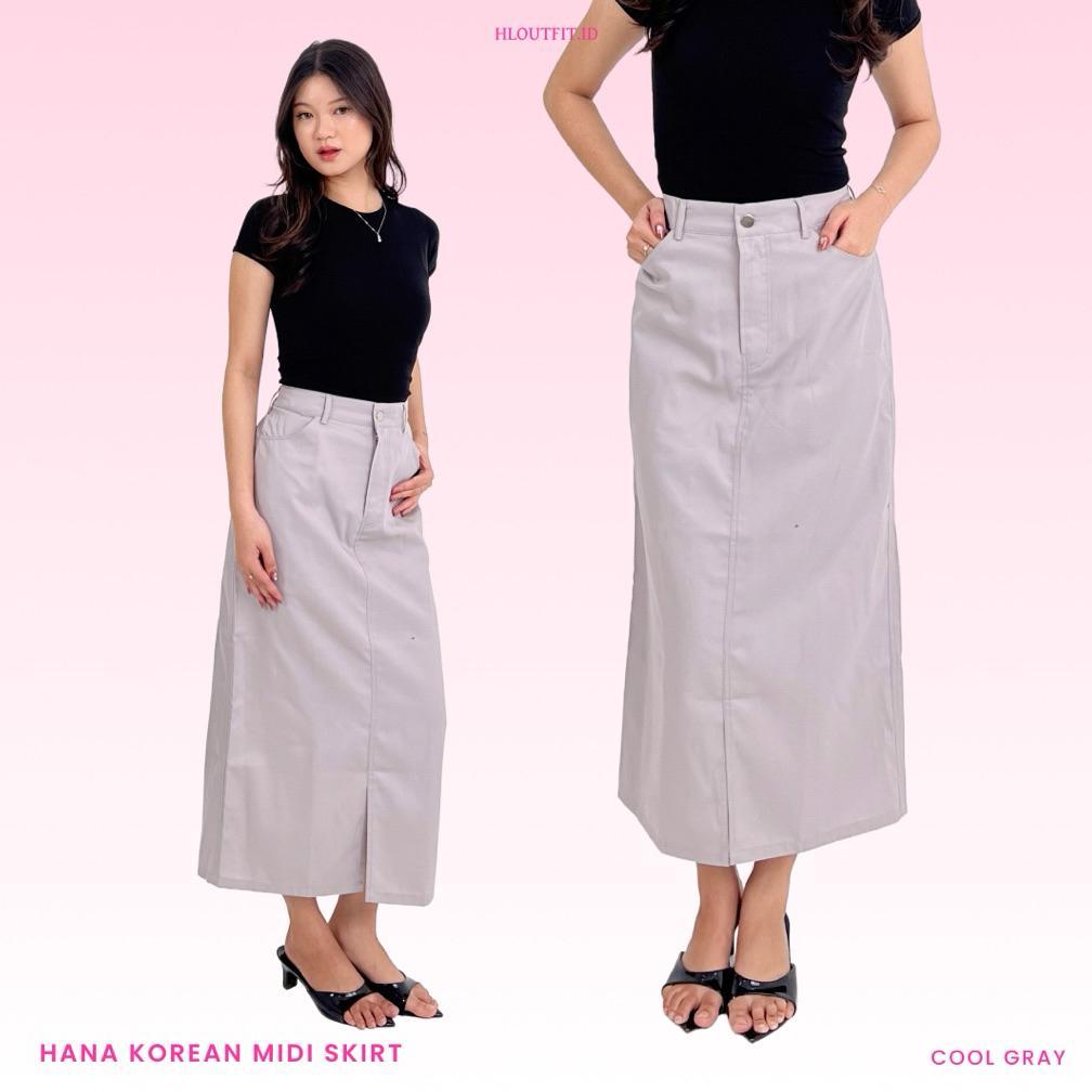 AA HL Hana Korean Midi Skirt Y2K (L Series)
