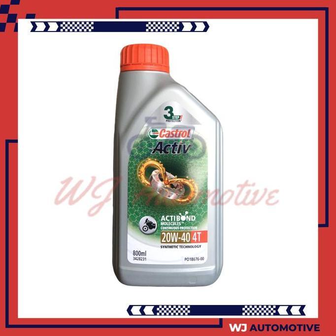 Castrol Activ 20W40 4T 800ml Oli Mesin Motor Bebek 20W 40 800 ml