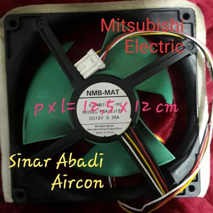 Fan Motor Kulkas Mitsubishi electric DC 12 V 4 kabel