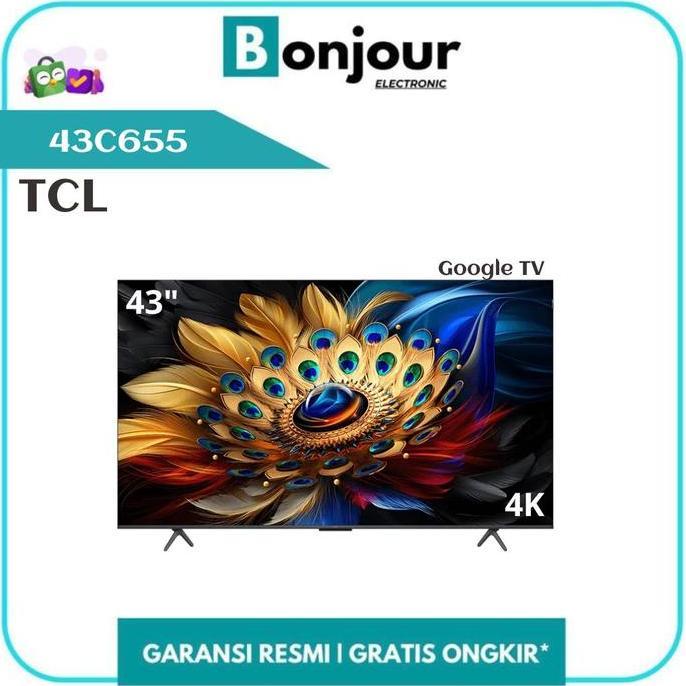 Smart TV TCL 43 Inch Qled Pro TCL 43C655 4K UHD Google TV 43Inch C655