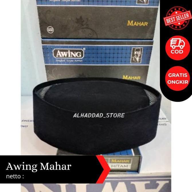 Songkok AWING MAHAR | Peci Awing Mahar Original Hitam Promo